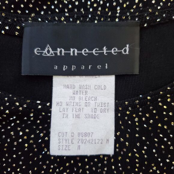 Vintage 90s Connected Apparel Black Rhinestone Tank - Picture 6 of 7